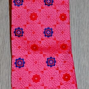 ETRO tie 100% Silk Dark pink and blue Couture Designer